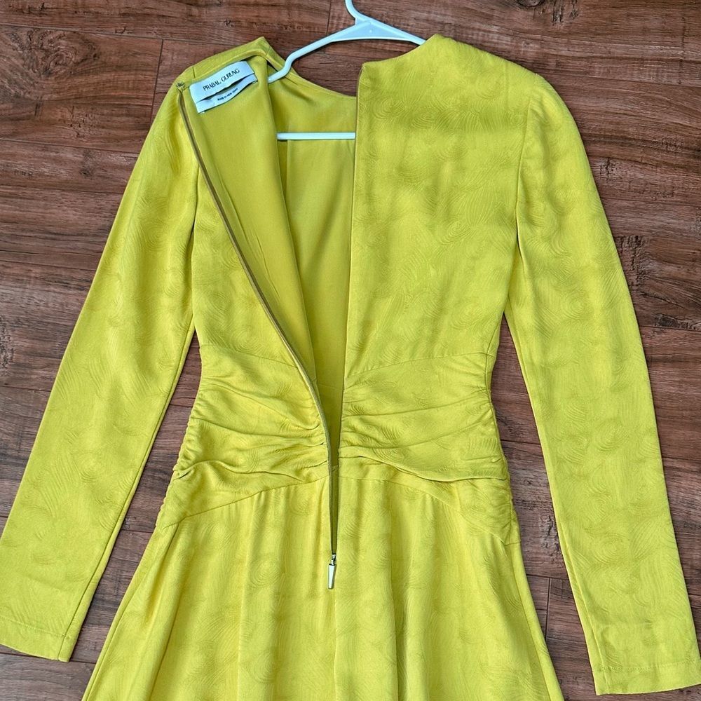Prabal Gurung Worn on TV Jacquard Twist Front Crew Neck Midi Length Dress Size 0 - Picture 9 of 13